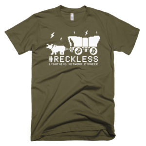 RECKLESS Bitcoin Lightning Network Pioneer T-Shirt - Army