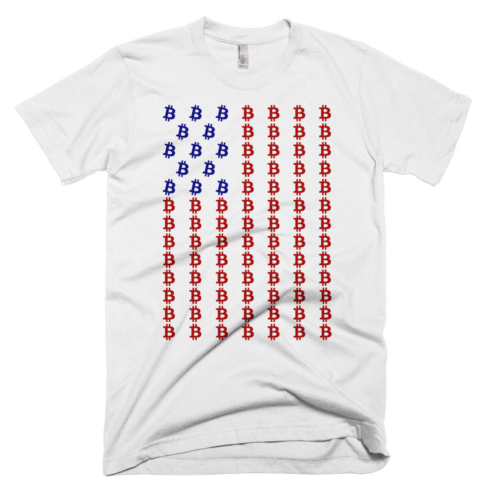 Bitcoin Flag - Red, White & Blue T-Shirt